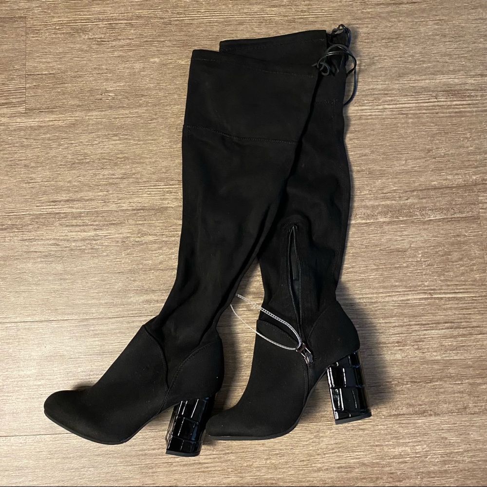 J Renee Women’s Block Heel Microsuede Boot - image 1